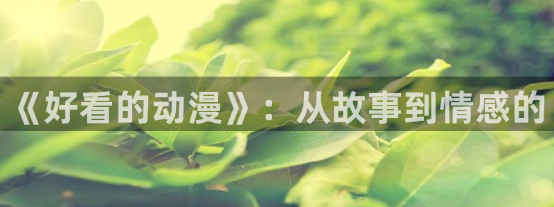 里番库漫画本子：《好看的动漫》：从故事到情感的